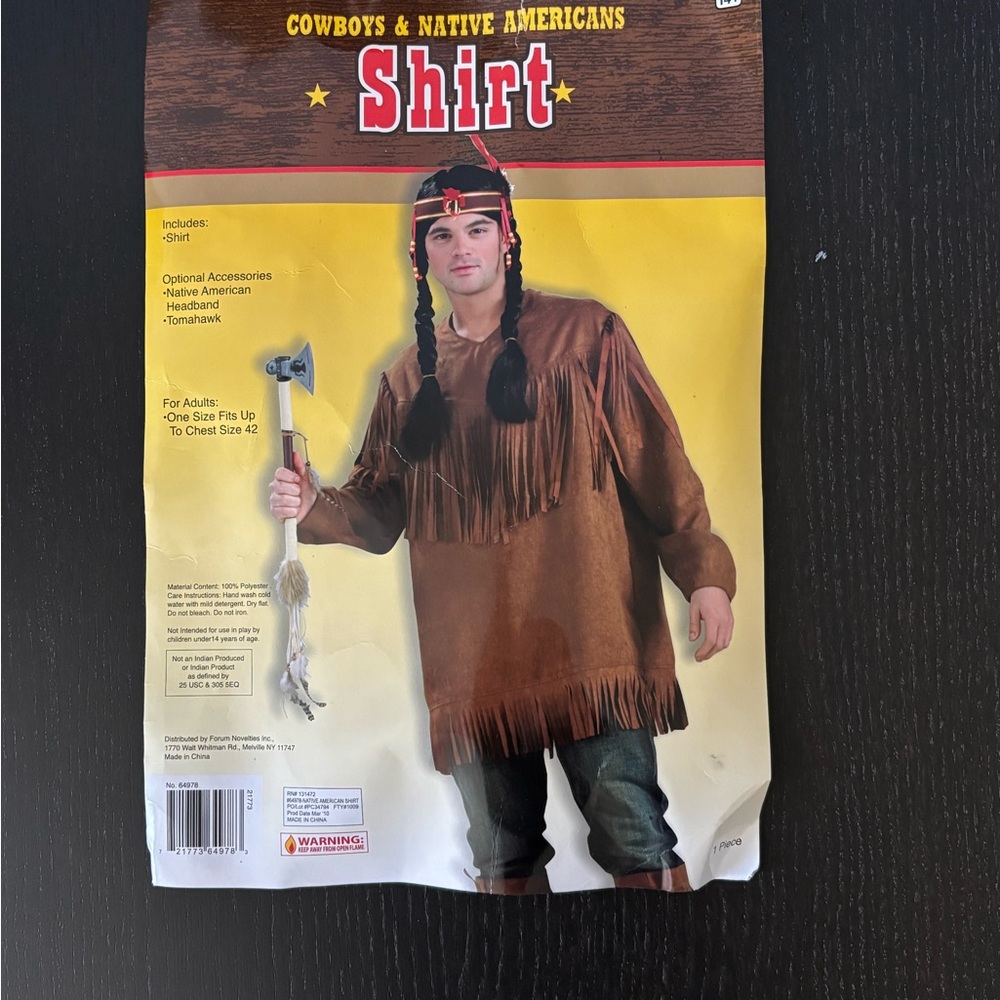 Cowboys & Native Americans Brown Costume Shirt